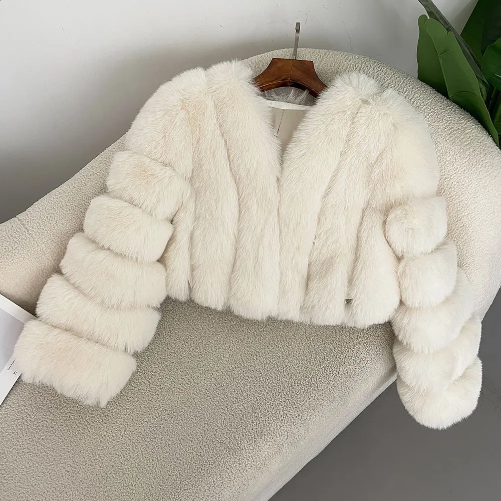 Fashion Fur Coat Artificial Winter Jacket Women Faux Collar y Outwear American Loose Thick Warm Female 241104