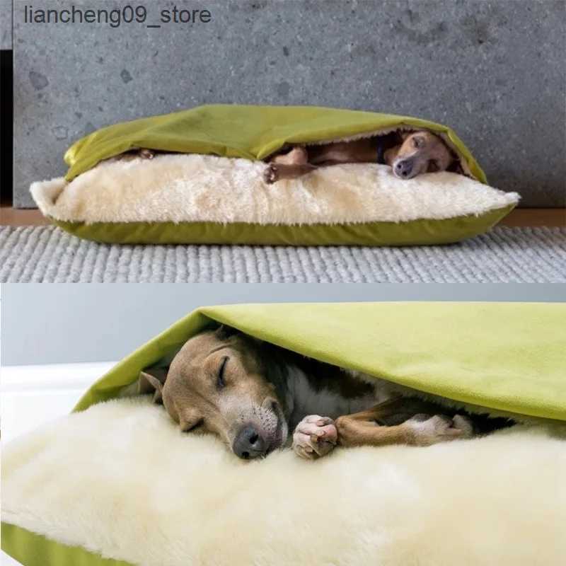 kennels pens Dog bed with detachable cover large kennel warm dog bag with blanket pet accessories for large kennel L240910