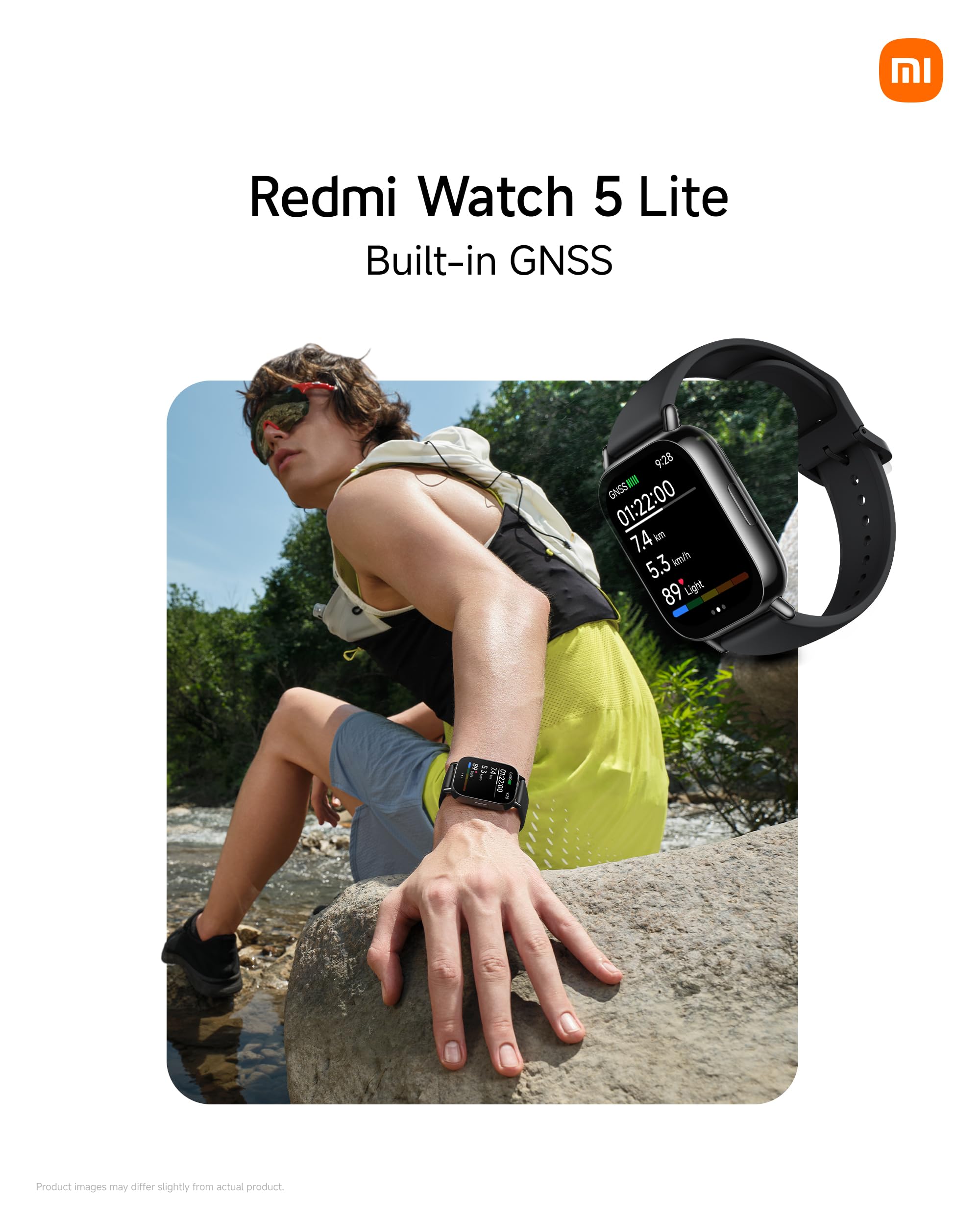 Xiaomi Redmi Watch 5 Lite Smartwatch, 1.96 Inch AMOLED Display, 18 Day Battery, 150+ Sports Modes, Built-in GPS, Heart Rate Tracking, 5ATM Waterproof,