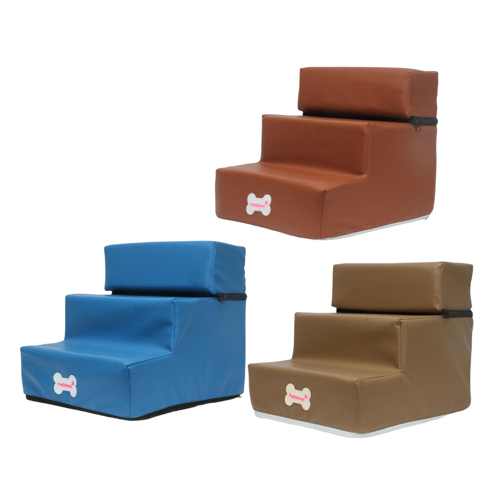 Portable Pet Dog Stairs Dog Ramp Ladder Non Slip Bottom Washable Cover Climbing
