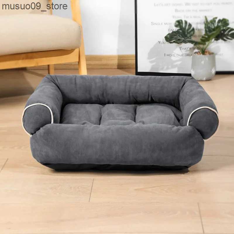 kennels pens Dog bed house sofa washable rectangular soft cat dog mat for small and medium-sized dogs large Labrador cat house pet bed accessories L24