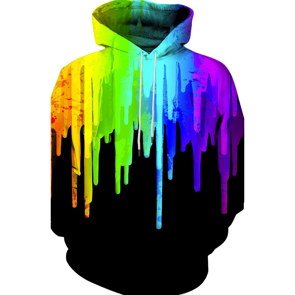 Hoodie for Mens Womens color Unisex Novelty 3D Printed Hoodies Long Sleeve Sweatshirts for Men Women with Big Pockets Graphic Hoodies sweatshirt Pullo