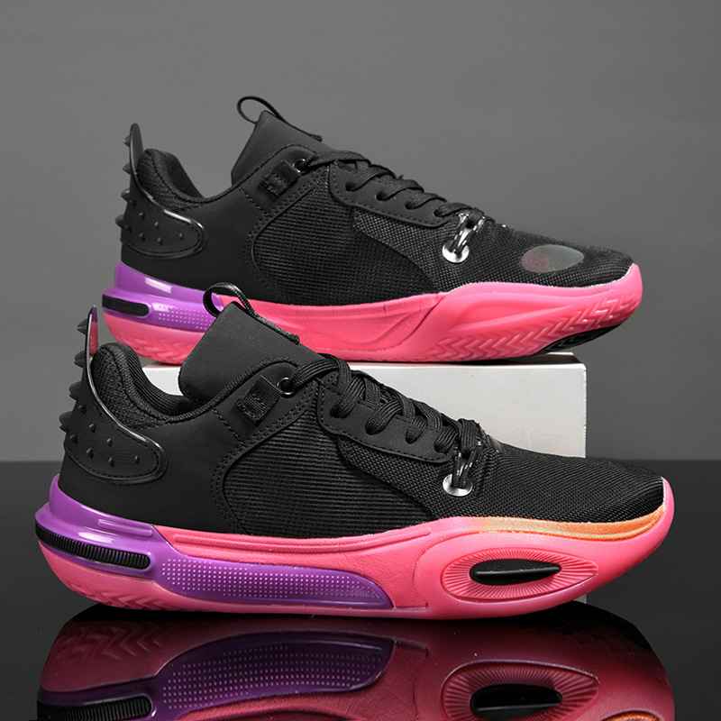 New Men's Sports Full-length Flick Tpu Rubber Sole Basketball Non-slip Shock-absorbing Women's Training Shoes Free shipping