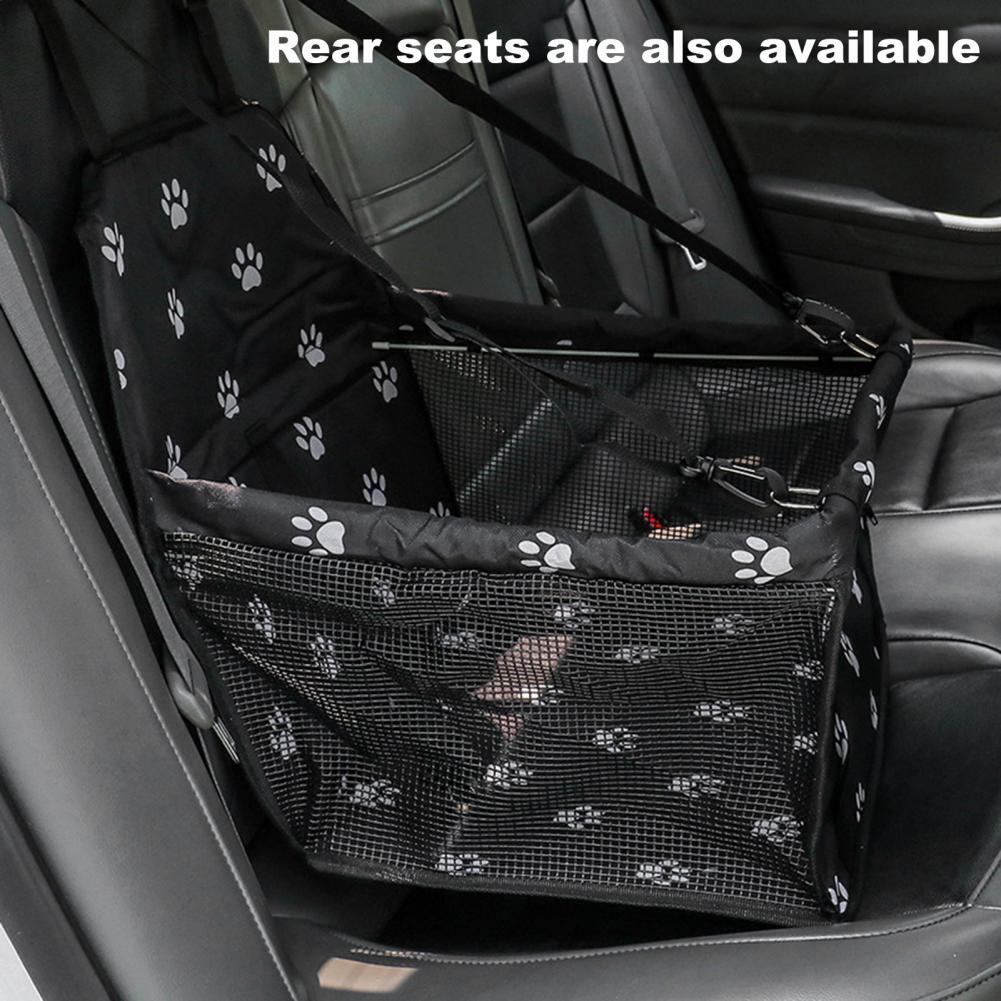 Foldable Pet Car Seat Pet Car Seat Booster Basket Waterproof Dog Car Seat Bag with Adjustable Strap for Travel for Cats