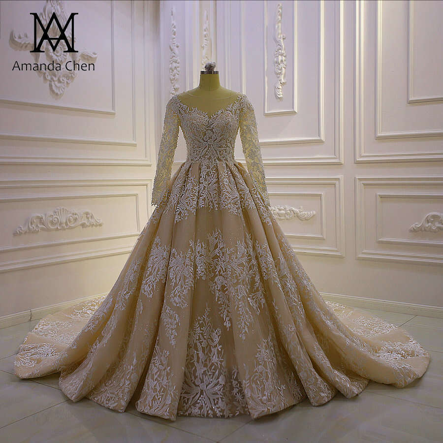 Beach Casual A-e Lace Appliqued Low Back Wedding Dress