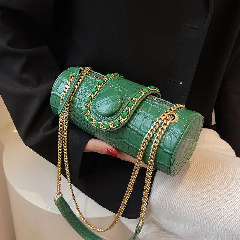 Designer Bag Small Chain Barrel Shaped PU Leather Bags For Women 2024 Fashion New Women's Luxury Designer Handbag Shoulder Crossbody Bags