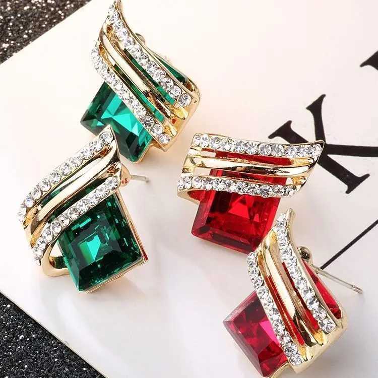 New Fashion Zircon Earrings Crystal Earrings Engagement Earrings Princess Wen Jewelry Birthday Gift X241106
