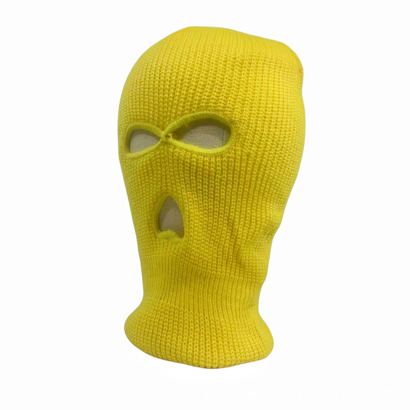 High quality design, men and women New Winter Warm Knitted with Head Cover and Three Hole Hat Face Mask