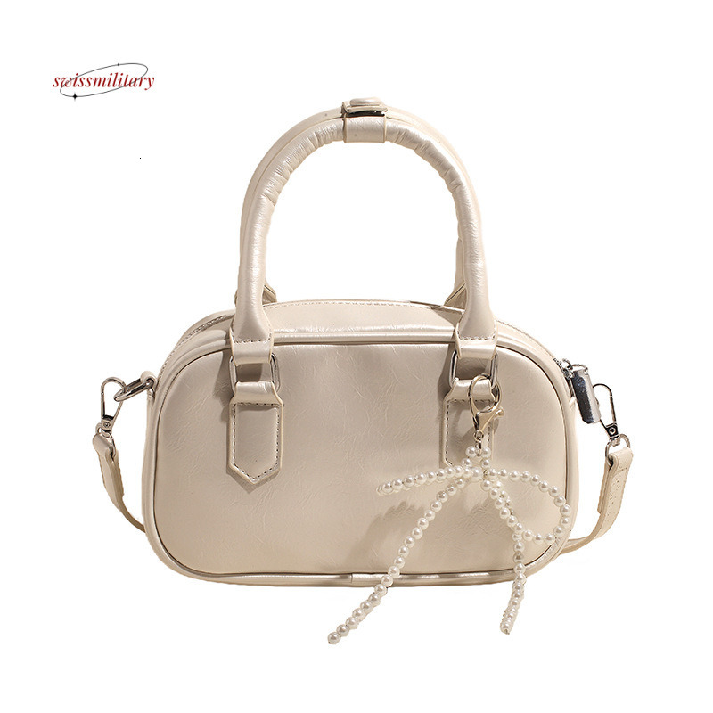 This year's popular pearl bow hand-held small for women 2024 summer new style shiny and versatile shoulder crossbody bag #27 swissmilitary