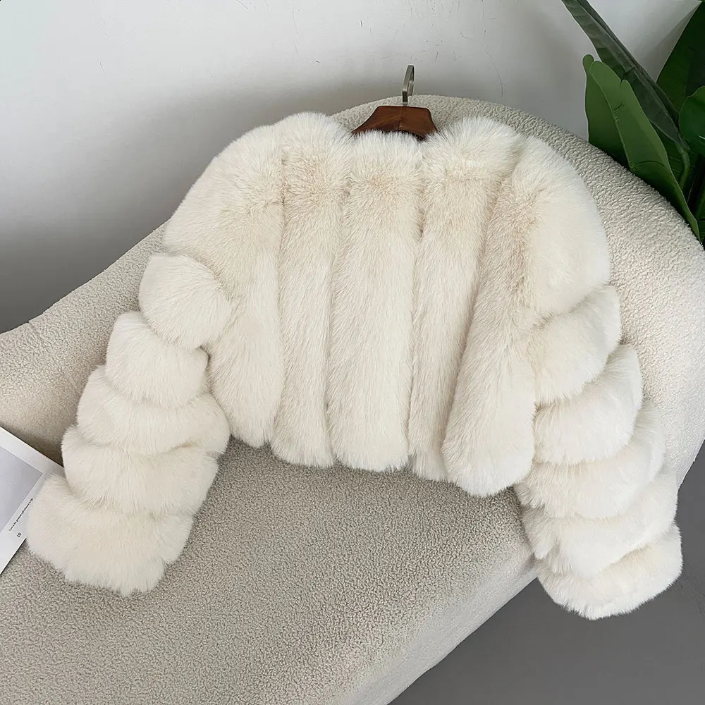 Fashion Fur Coat Artificial Winter Jacket Women Faux Collar y Outwear American Loose Thick Warm Female 241104