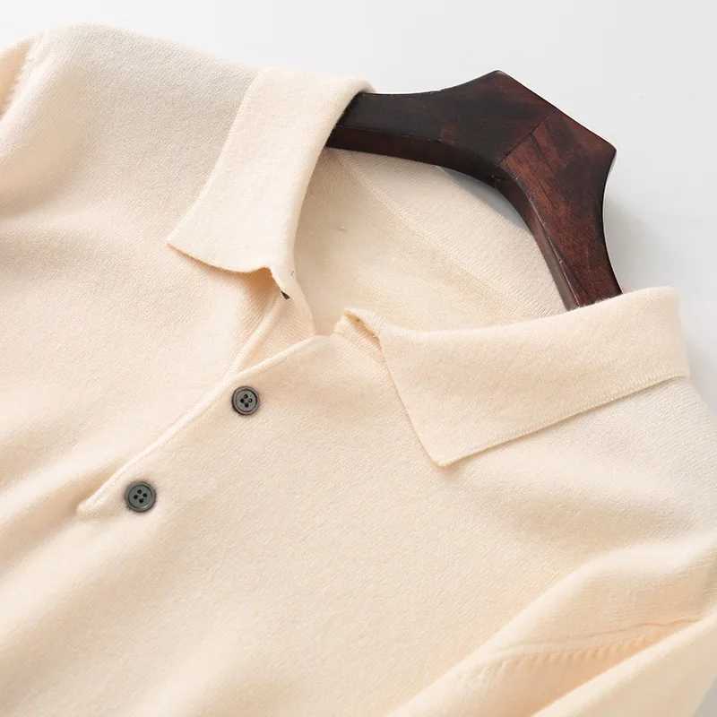 Mens winter solid cashmere collar slim fit warm wool knitted sweater W241106