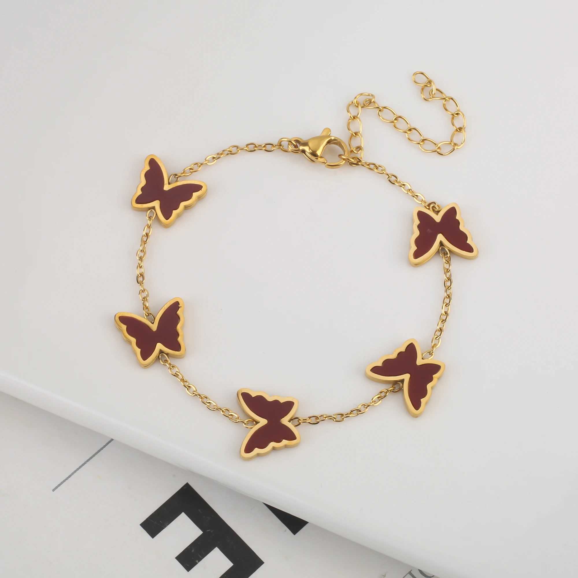 New shell single-sided stainless steel 18K gold-plated luxury jewelry set Wens high-quality waterproof gift X241106