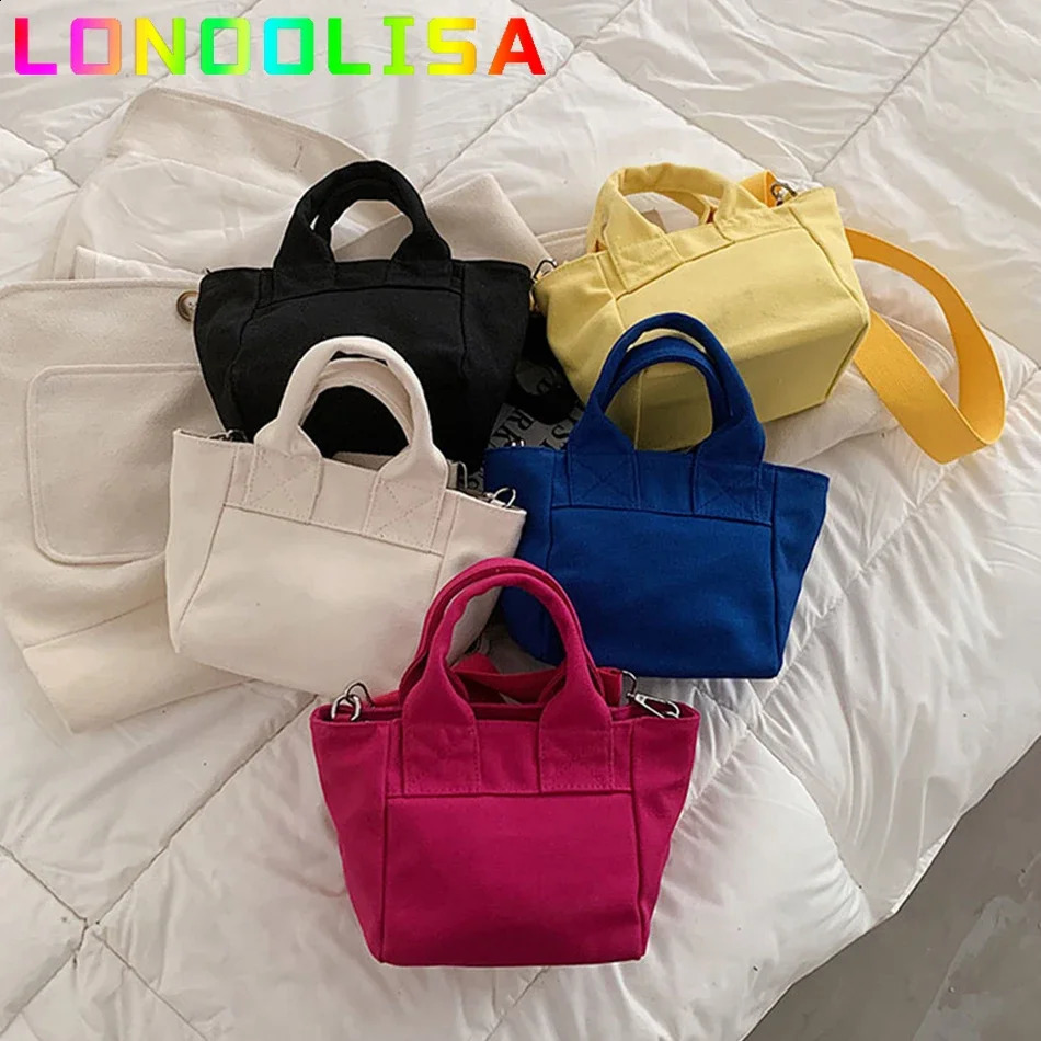 Fashion small canvas handbag womens large capacity shoulder cross body bag casual travel shopping handbag Sac A Main 241105
