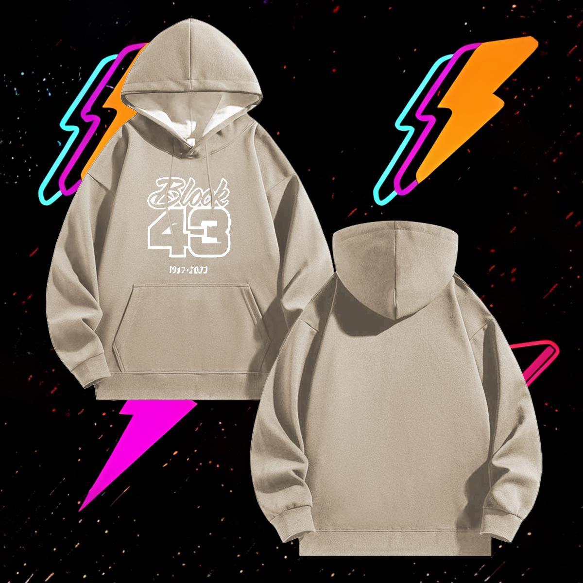 New Hoodie Drawstring Long Sleeve Loose Men Clothes Hoodie DIY Printed Top Hoody Casual Daily Wear Warm Fleece
