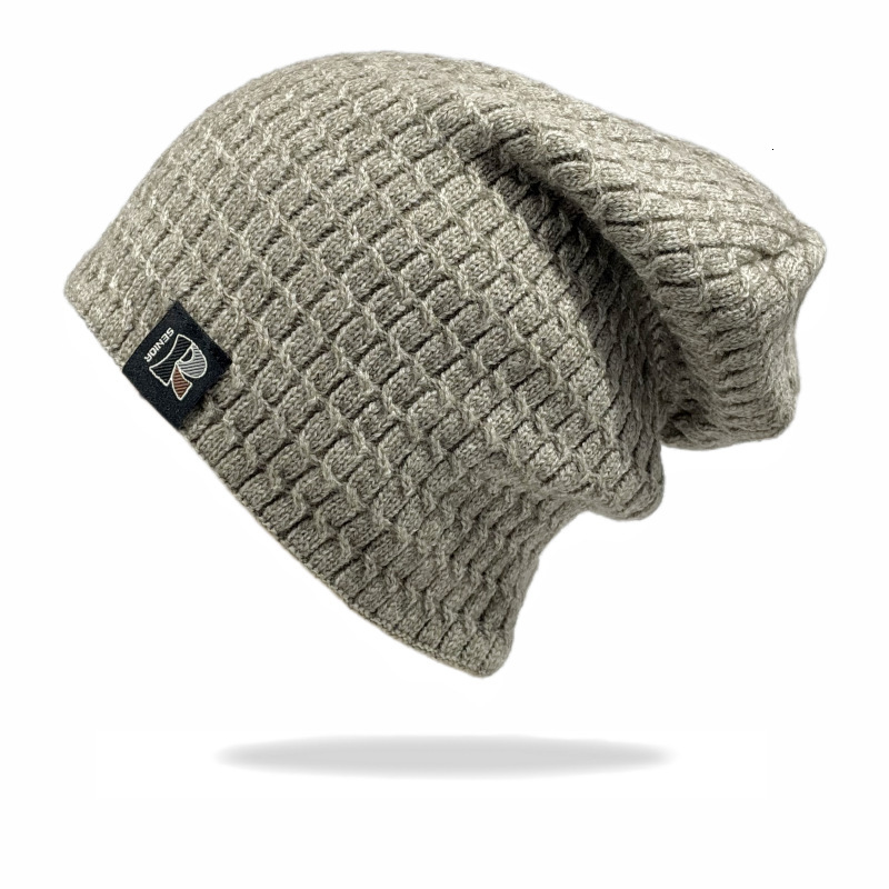 High quality design, New Thickened for Men Women, Warm and Cold proof Knitted Hat, Solid Color Hooded Hat