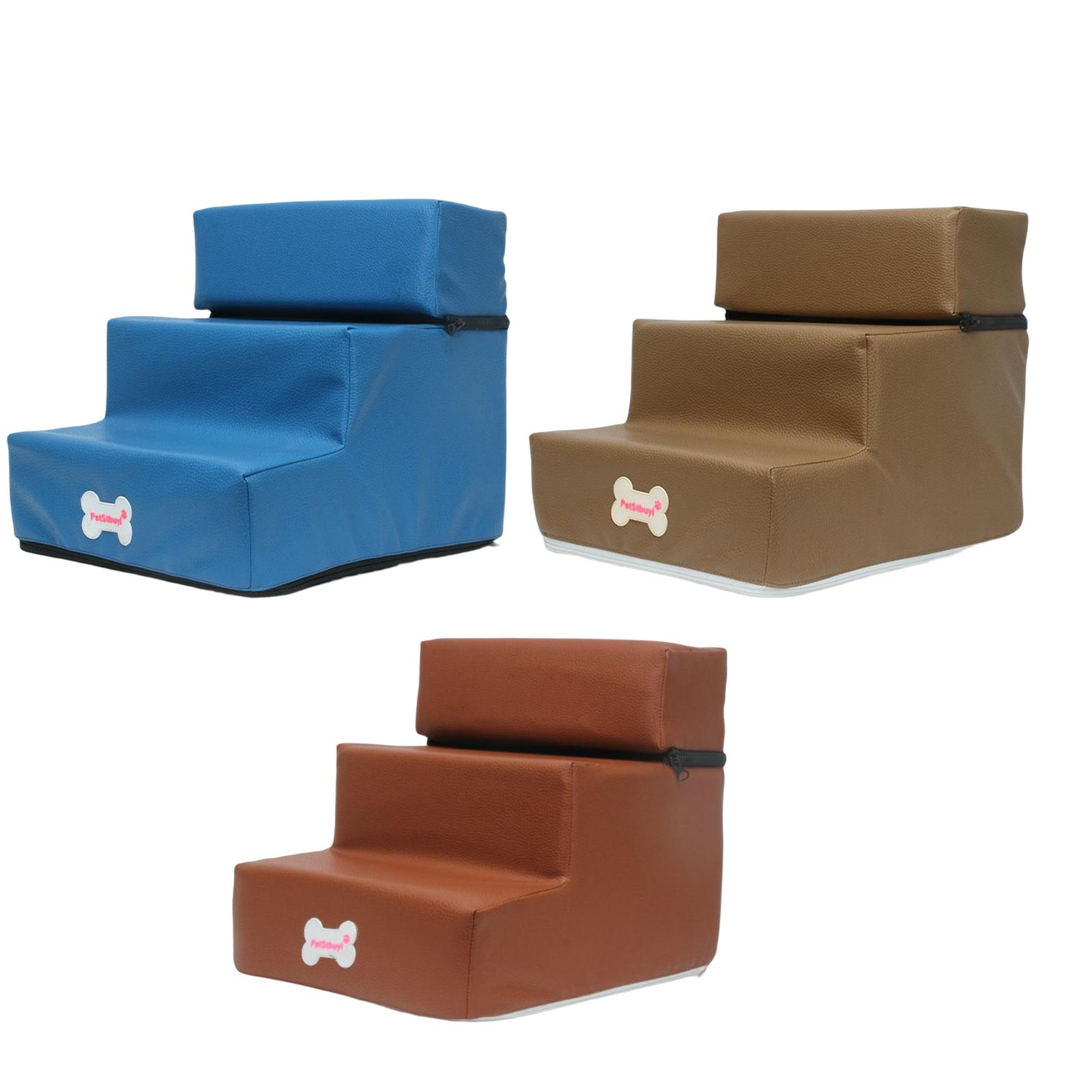 Portable Pet Dog Stairs Dog Ramp Ladder Non Slip Bottom Washable Cover Climbing