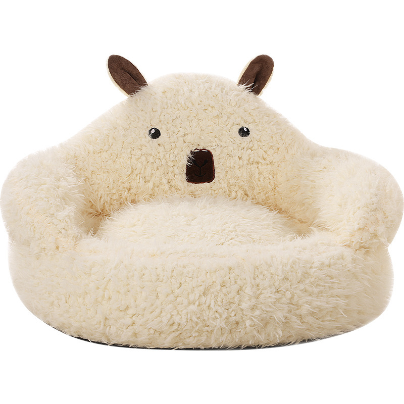 New Alpaca Pet Nest Four Seasons Dog Bed Universal Deep Sleep Cat Nest Autumn/Winter Warm Cat Mat Dog Nest Pet Supplies 199