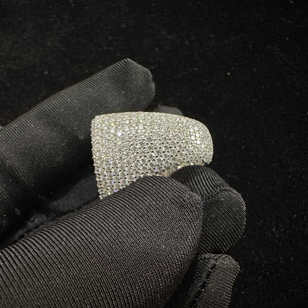 Pass Dia Tester S Sier Iced Out VVS Baguette Moissanite Heart Ring and Rappers Hip Hop Jewelry With GRA Certificate