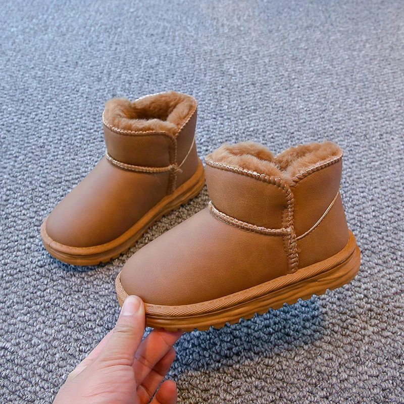 Fashion Children Casual Shoes Girls Boys Cotton Snow Boots Warm Kids Boots Boy Winter Cotton Shoes Sneakers 241106