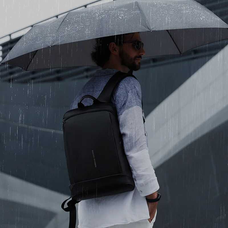 Mark Ryden Slim Laptop Backpack Men Thin Backpacks 15 6 Inch Work Man Business Bag Black Ultralight Bookbag 241106