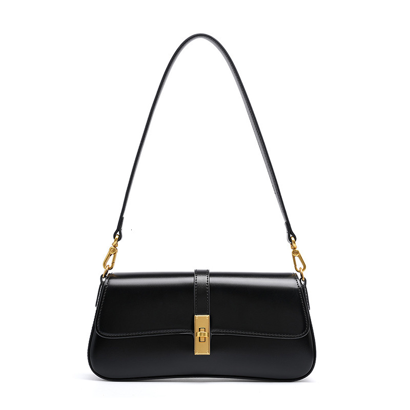 High Quality And Niche Cowhide Stick High-End Underarm Women's New Versatile Single Shoulder Crossbody Bag Knitting Style Patent Leather BagVoyag
