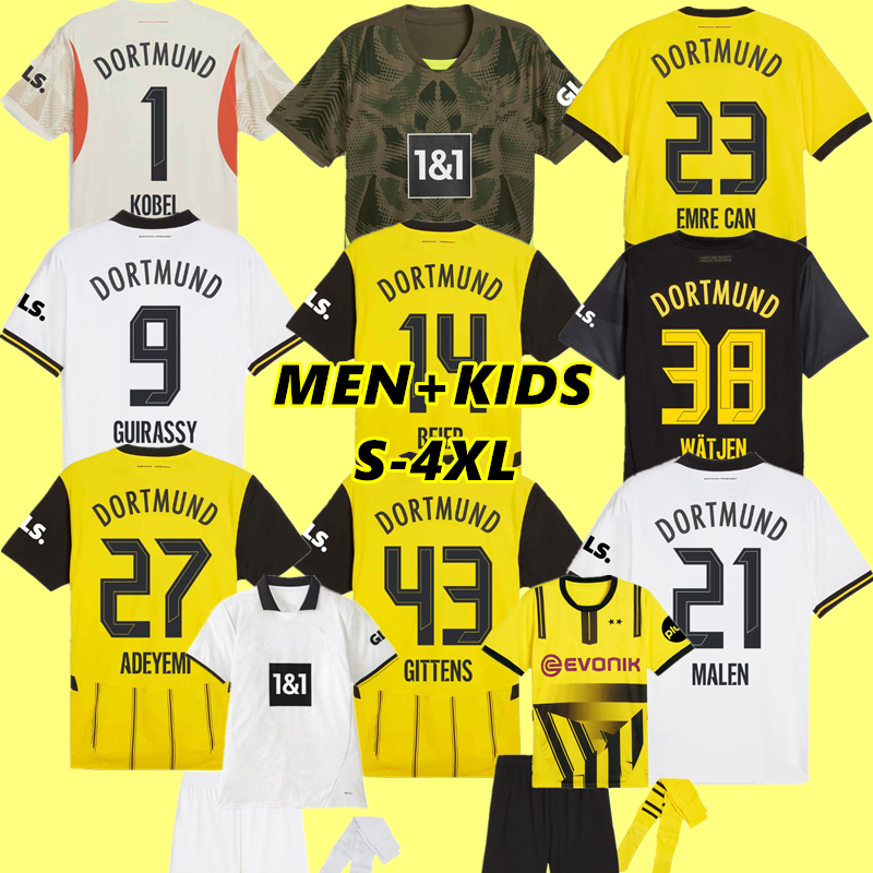 2024 2025 New SANCHO Home Soccer jersey kit HALLER DoRTmuNDs REUS men kids set 50th MOUKOKO HUMMELS BENSEBAINI Borussia 24 25 BRANDT football shirts player FANS YEYNA