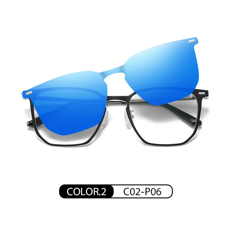 Fashion 2-in-1 Clip Blue Light Sunglasses Taojing 295 241106