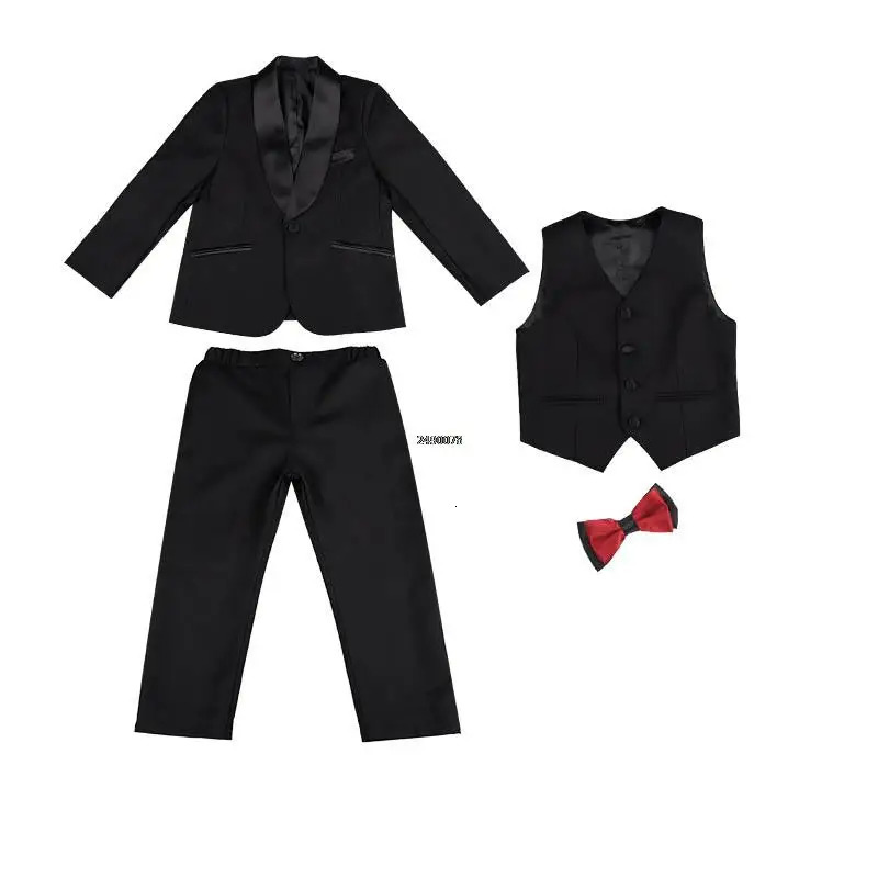Flower Boys Piano Pography Suit Kids Party Ceremony Costume Children Birthday Wedding Prom Eve Wear Performance Tuxedo Dress 241106