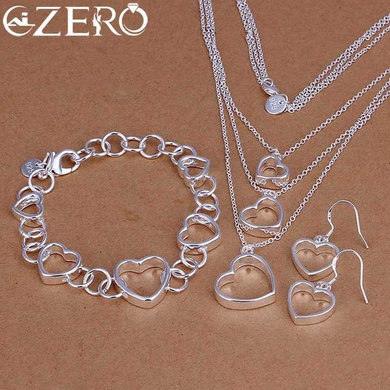 925 sterling silver SE model Vntines Day gift necklace bracelet earrings fashion jewelry set X241106
