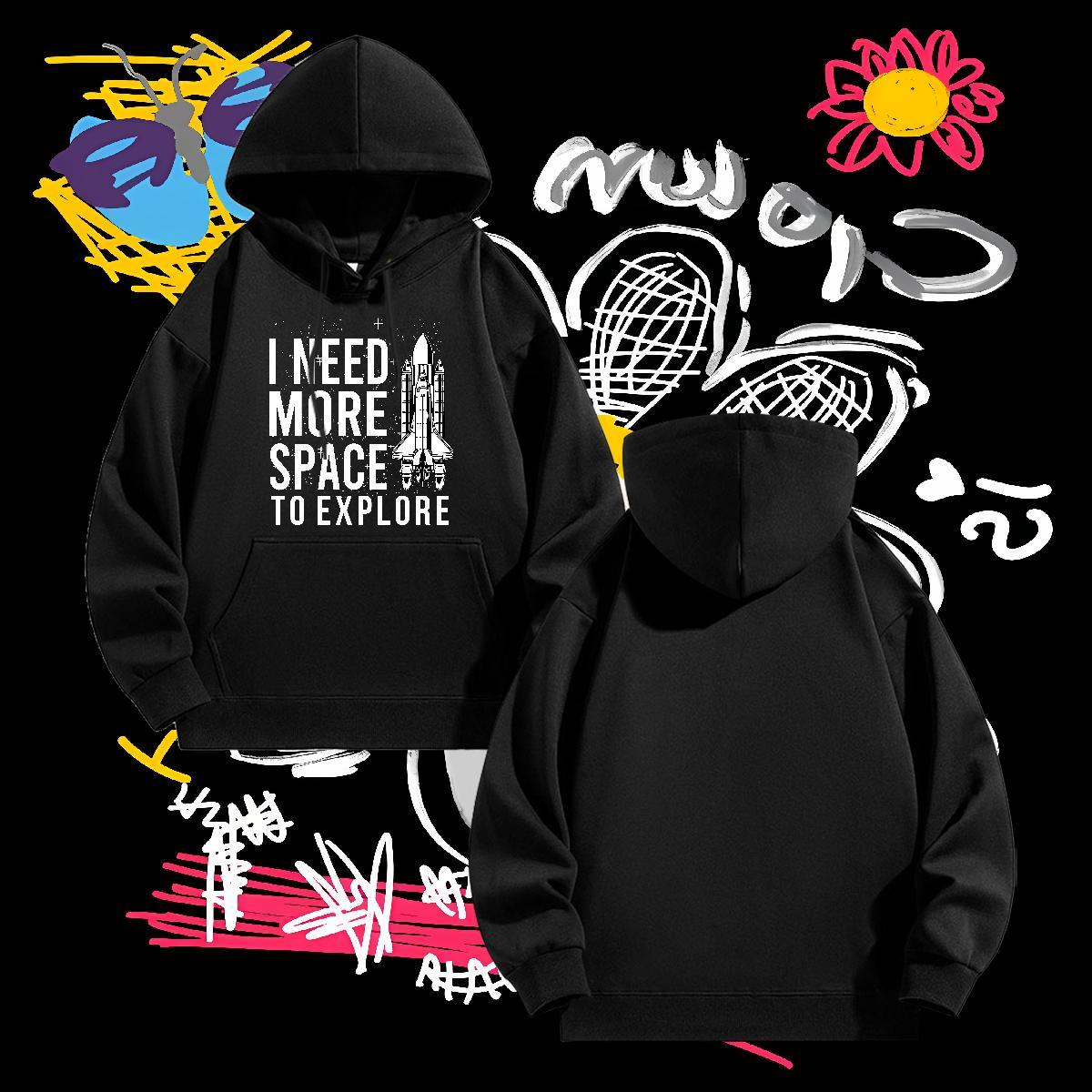 Fashion Design Men's Hooded Sweatshirt Hooded Collar Breathable Unisex Men Tops Hoodie Plus Size Custom Clothes Autumn Winter Velvet Thick