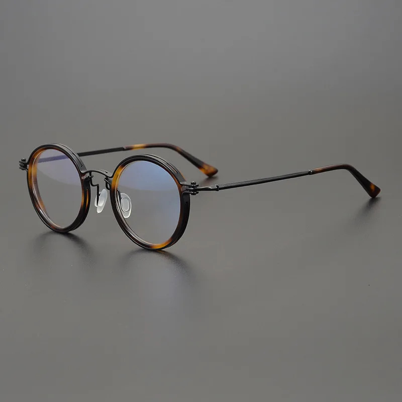 Japan Hand Made Men Retro Round Glasses Frame Women Vintage Optical Myopia Prescription Lenses Eyeglasses 241105