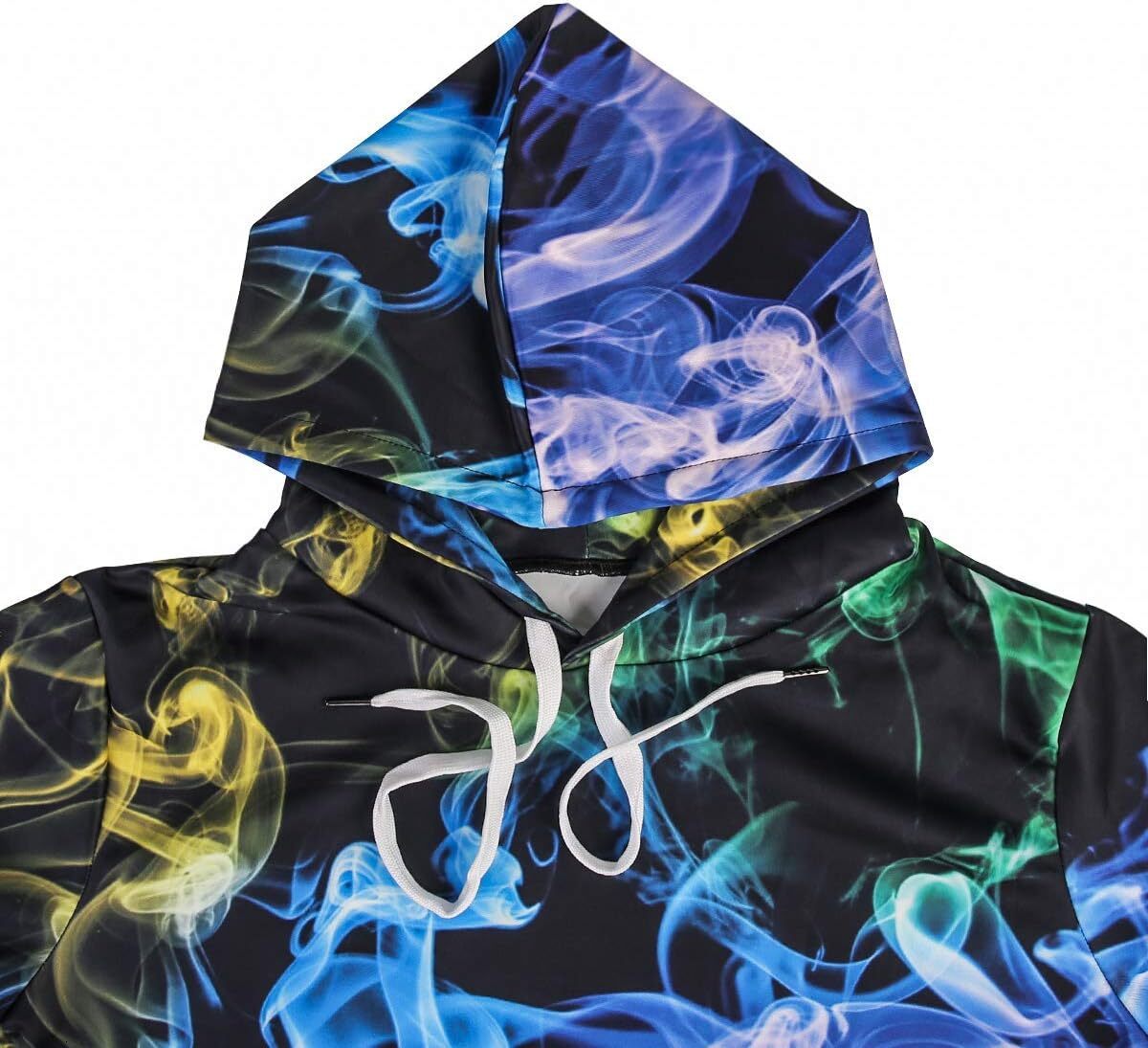 Hoodie for Mens Womens Unisex Hoodies 3D Print Galaxy Pullover Hooded Sweatshirt Hoodies with Big Pockets for Teen Men, Teen Boy Handsome Color