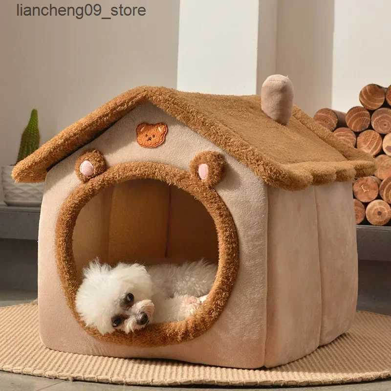 kennels pens Foldable house mattress is suitable for medium-sized dogs cats winter warm cat beds nest pet products basket pets and small dog hole sofa