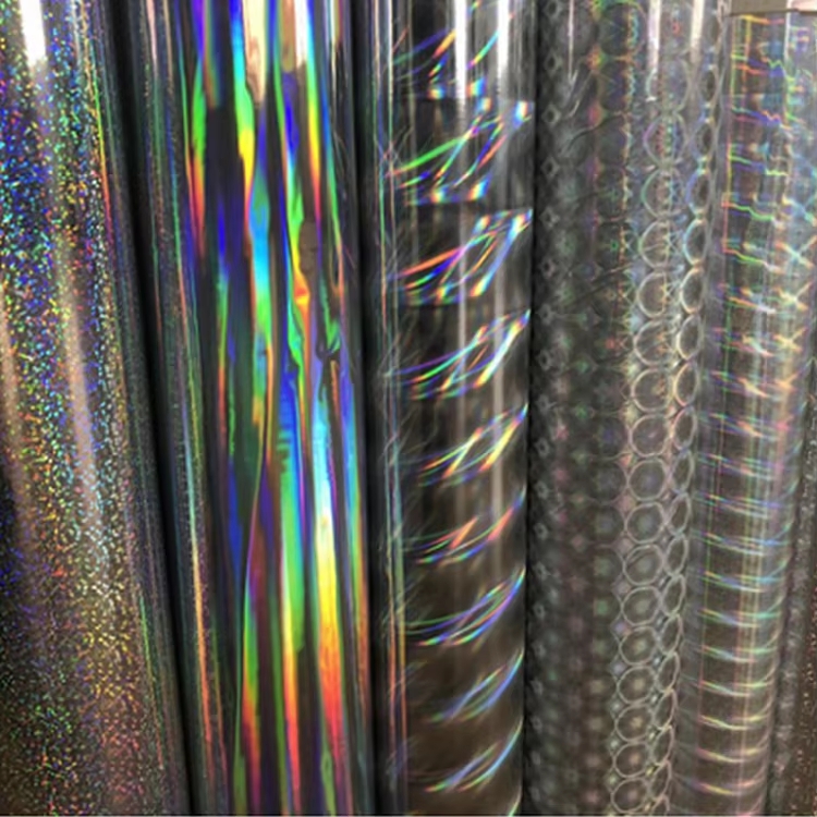 15 Micron Seamless Rainbow PET Holographic Lamination Film For Wet Lamination Process