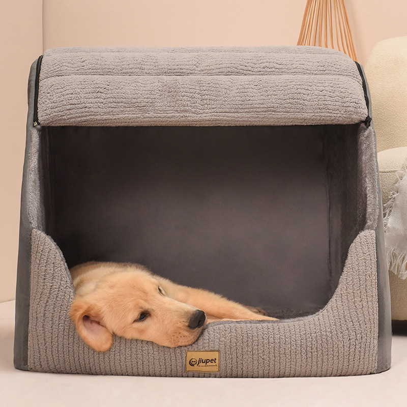 Dog House, Winter Warmth, Medium To Large Dog Fur, Removable And Washable, Dog Bed Enclosed Dog House, Dog Bed, Dog Villa, Cat House, Pet Nest 373