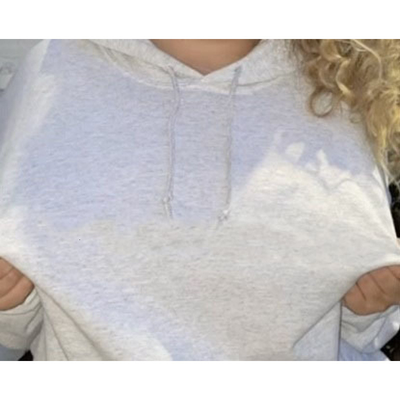 New designer women's plush sweater with lettering slogan, kangaroo pocket, drawstring printed hoodie, oversized trendy long sleeved shirt