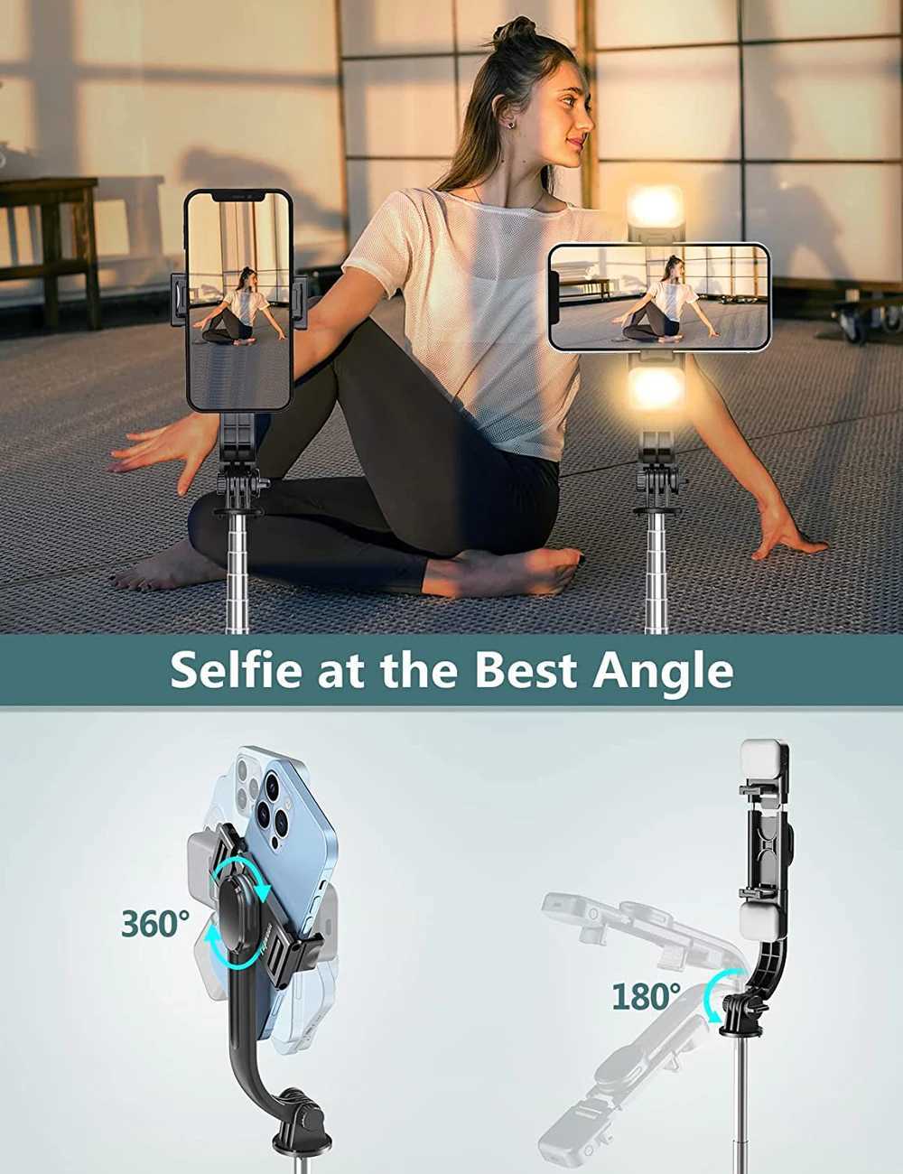 The latest popular extension selfie stick for Android and iOS 2023 as well as the filling light tripod with remote shutter control Y241106