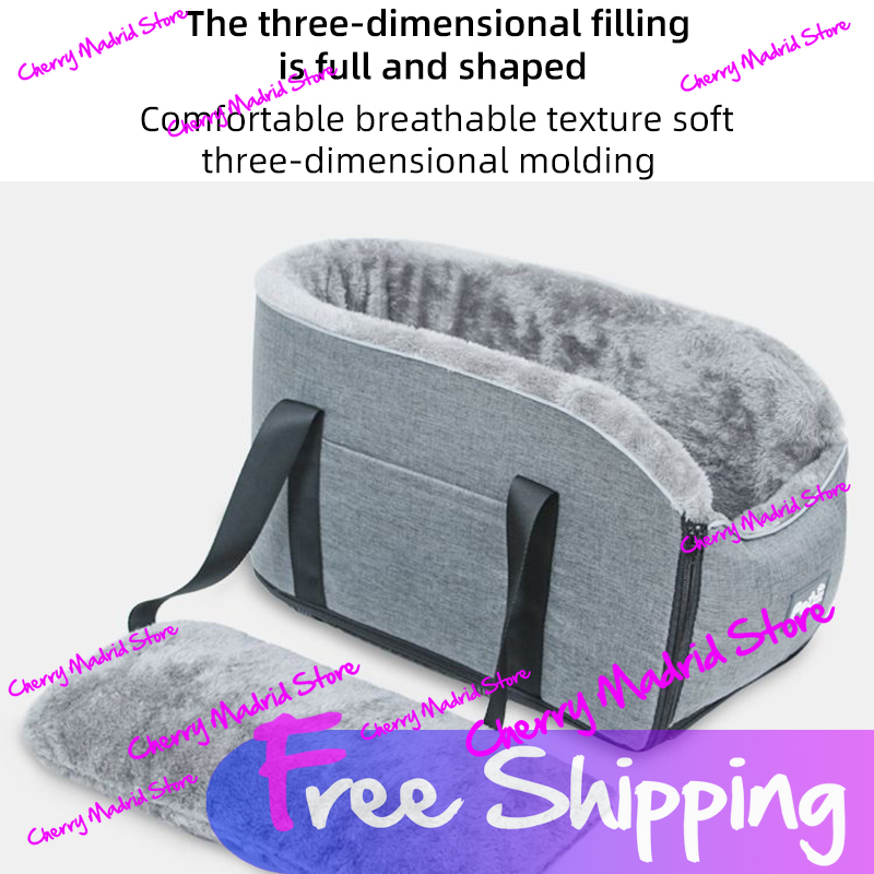 Detachable Dog Carrier Protector Driving Box Portable Pet Bag Seat Collapsible Safety Pet Puppy Seat Basket Can Be Tied & Fixed