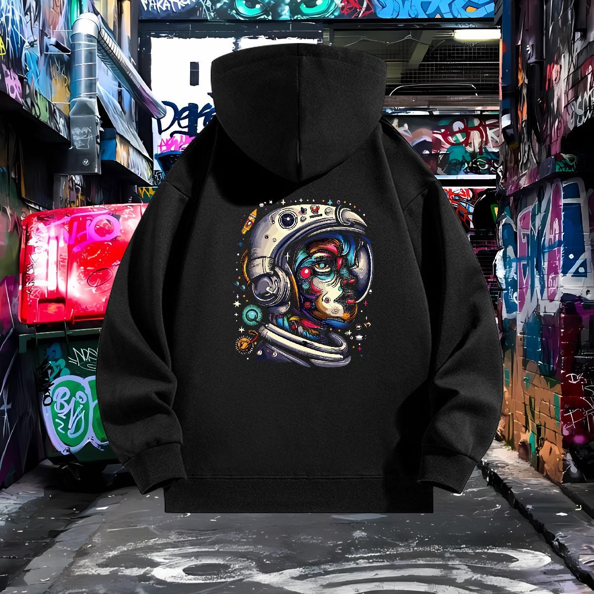Fashion New Hooded Sweatshirt Breathable Soft Warm Mens Hoodie Skull Clothings Y2K Velvet Thick
