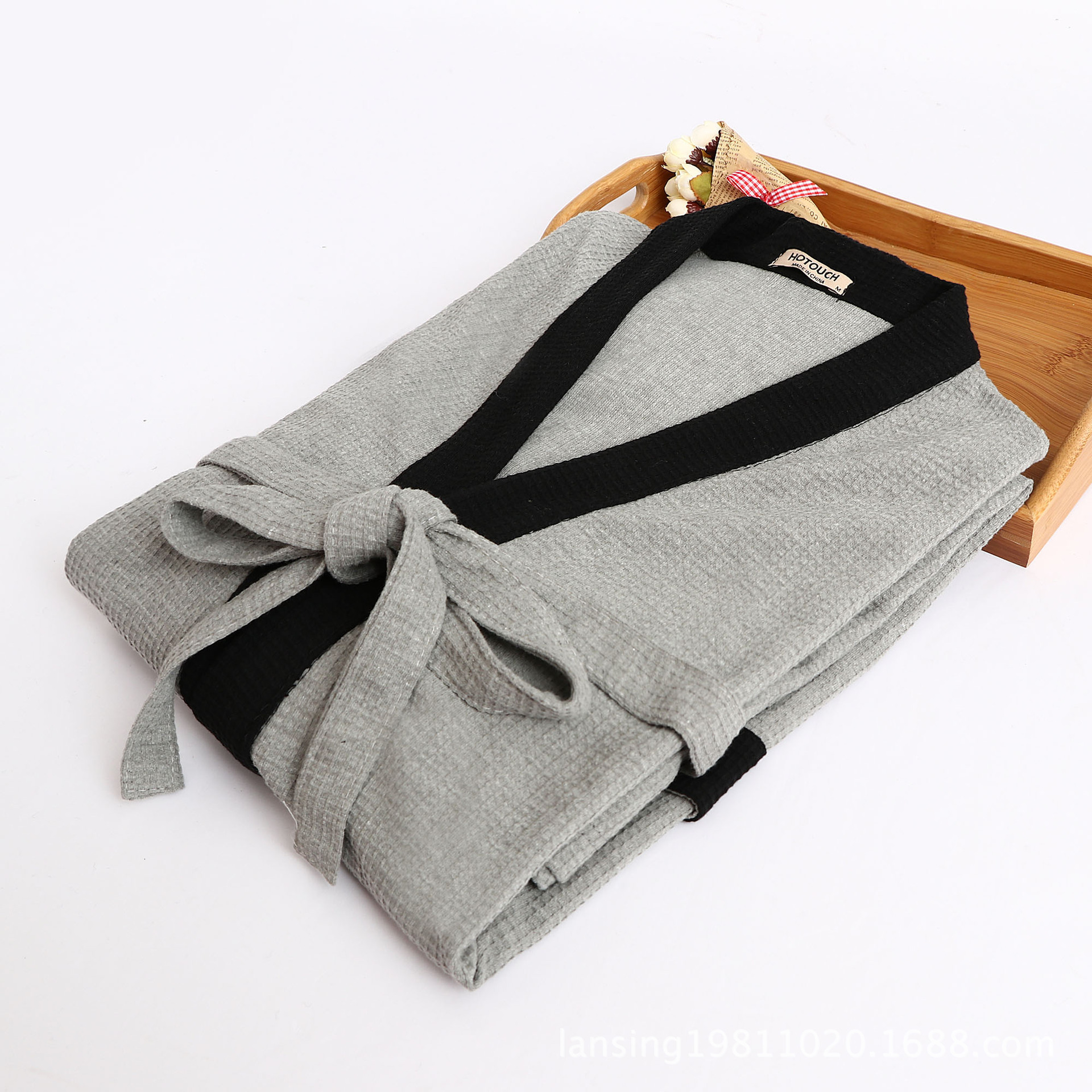 Five star hotel, all cotton men's waffle pajamas, bathrobes, sweat steamed sauna, bath towels, hot springs