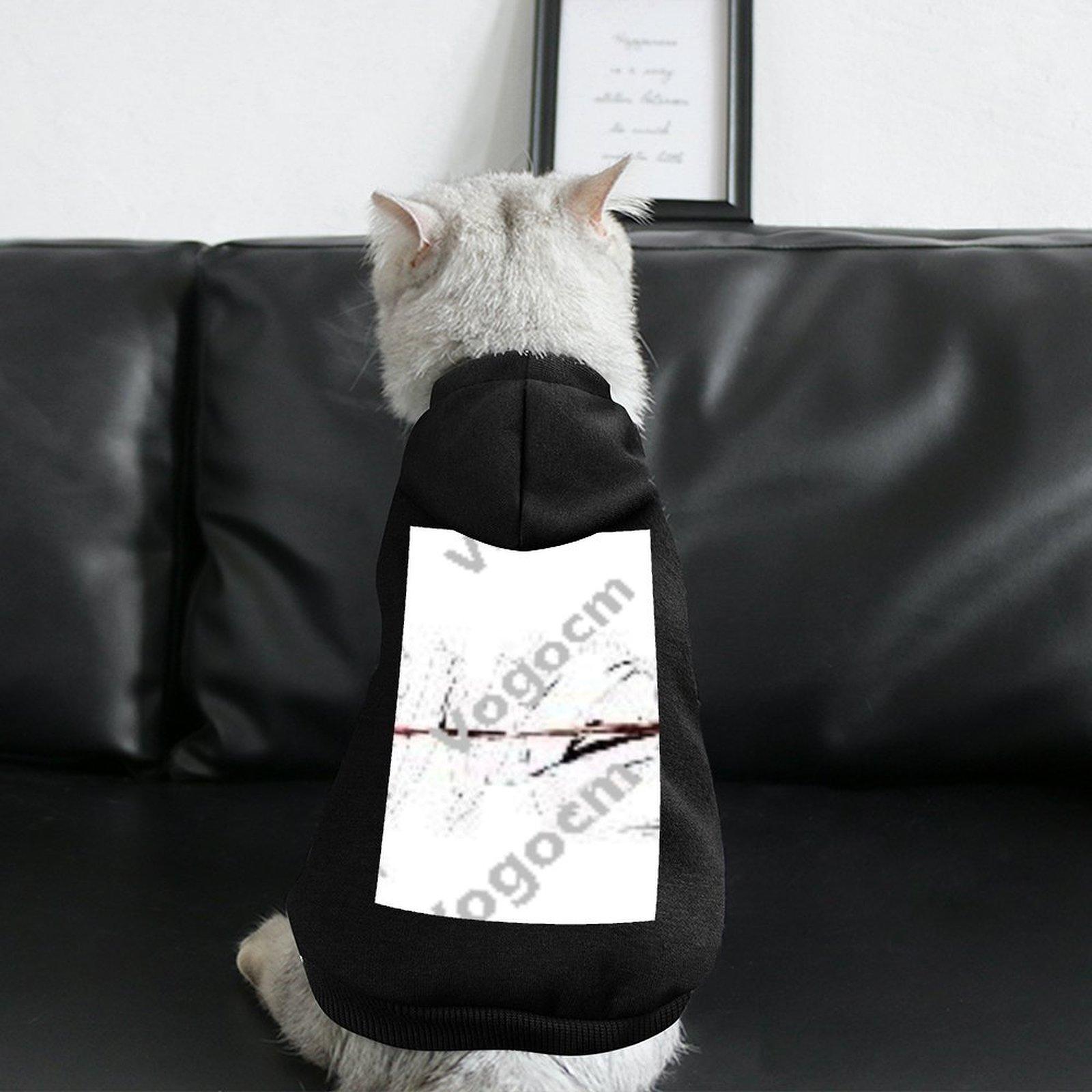 DIY Dog Hoodie Long Sleeve Outdoor Walking Hoodie Pullover Customized cartoon Fine Fabrics Soft Clothes Hoodie