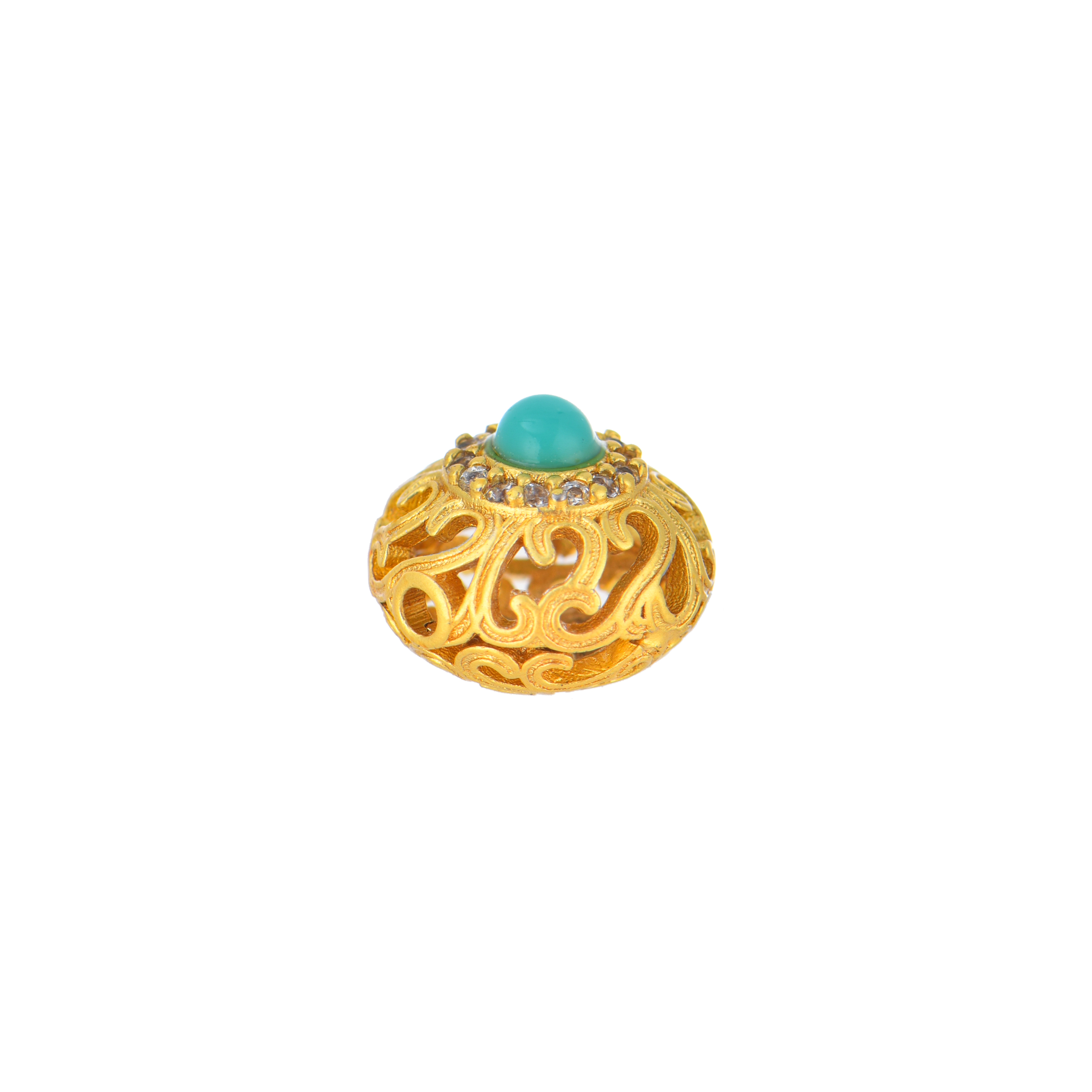 Cloud Motif Copper Jewelry Charm with Embellished Blue Stones & Spacers Blue, in a pack of 100