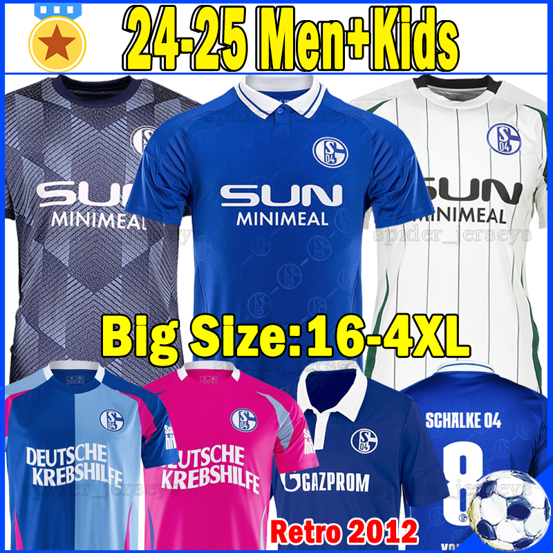 XXXL 4XL 24 54 FC 04 Soccer Jerseys Retro 2012 Home Schalke 2024 2025 Pink October Football Shirts KARAMAN YOUNES SCHALLENBERG Men Uniforms kids kits sets