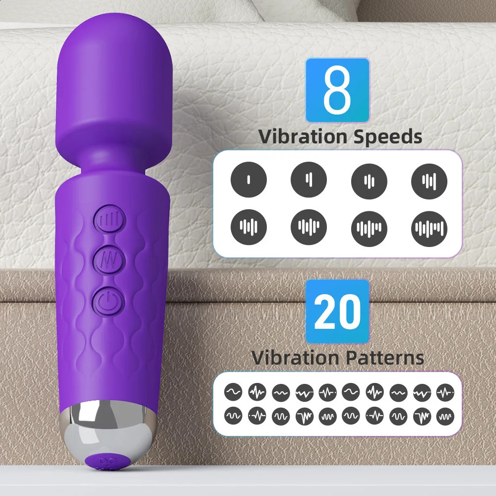 Wireless 10 Speeds Powerful AV Vibrator Magic Wand Clitoris Sex Toys For Women G Spot Massager Adult Product 240403