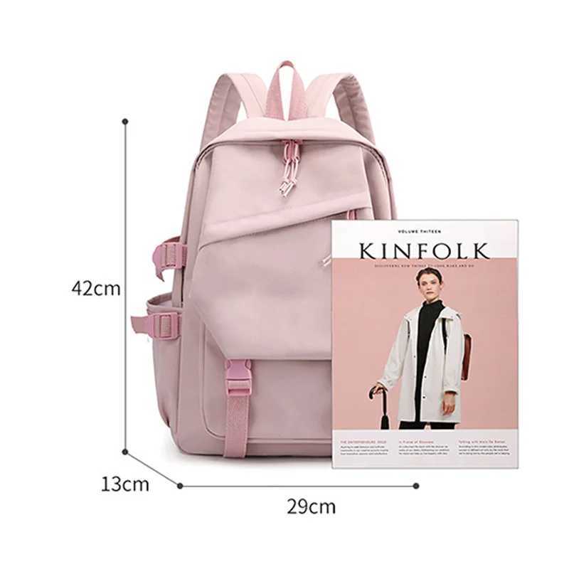 School Bag for Women Travel Backpacks All Match Fashion Canvas Nylon Backpack Student Bookbags 241106