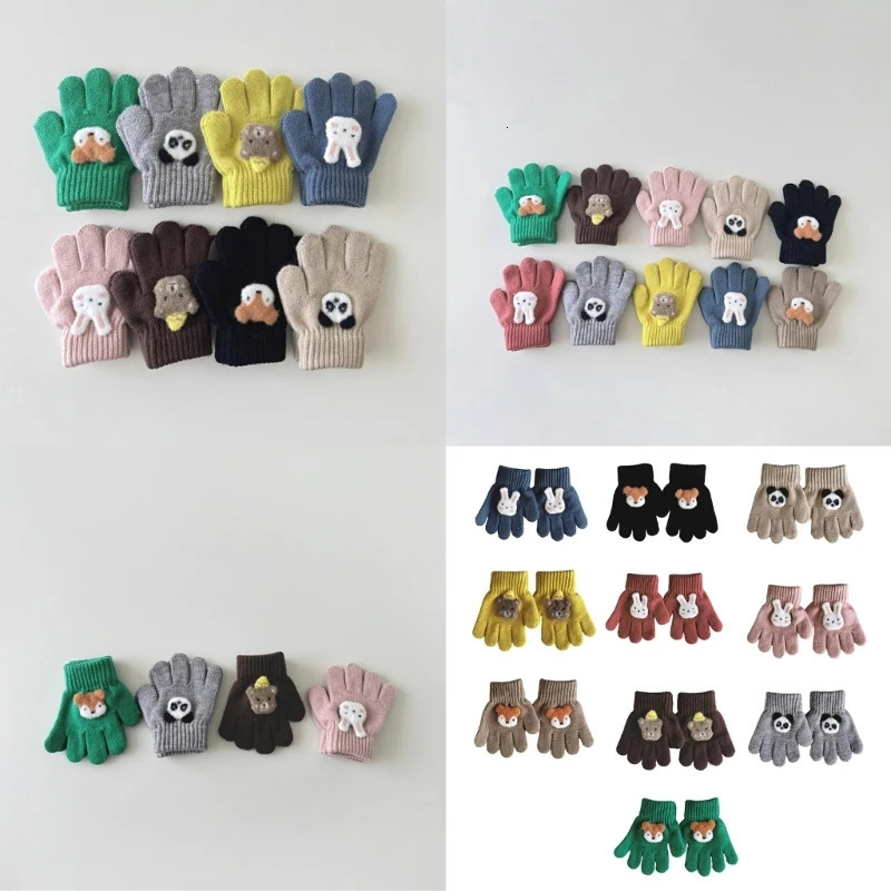 Childrens knitted gloves fashionable gloves soft breathable and warm gloves suitable for neutral from 3 to 6 years old 241106
