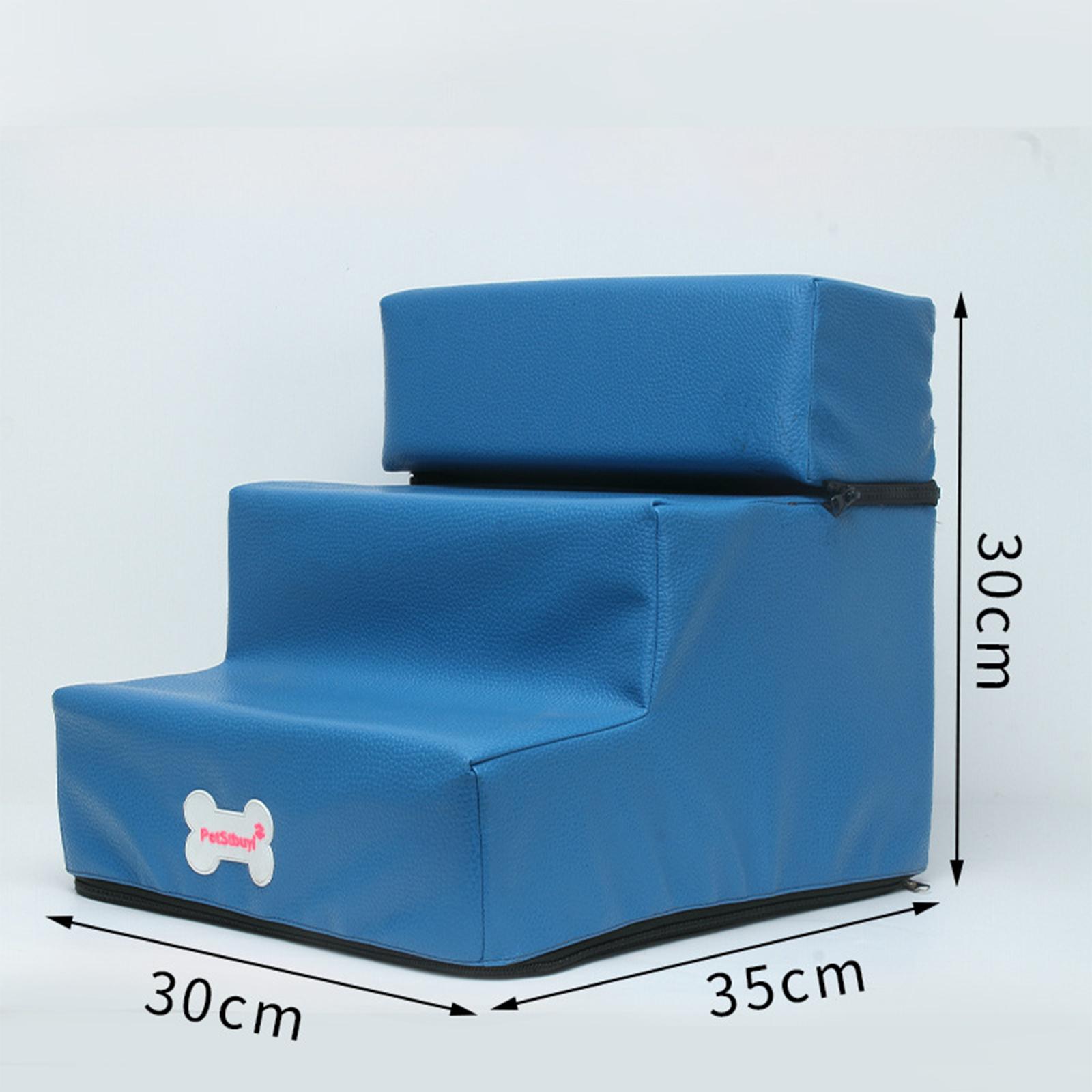 Portable Pet Dog Stairs Dog Ramp Ladder Non Slip Bottom Washable Cover Climbing