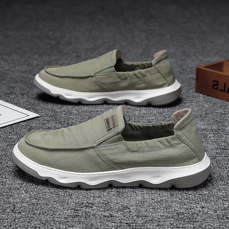 2024 Summer Canvas Men's Casual Board Step on Breathable Work Old Beijing Cloth Trendy Shoes