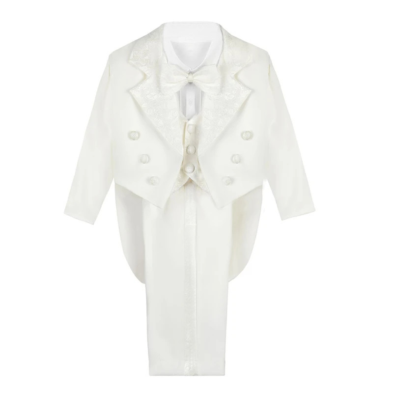 Formal Baby Boys Sets Baptism Outfits Infant Classic suit Toddler Wedding Formal Party Clothing White Long Sleeve clothing 241106