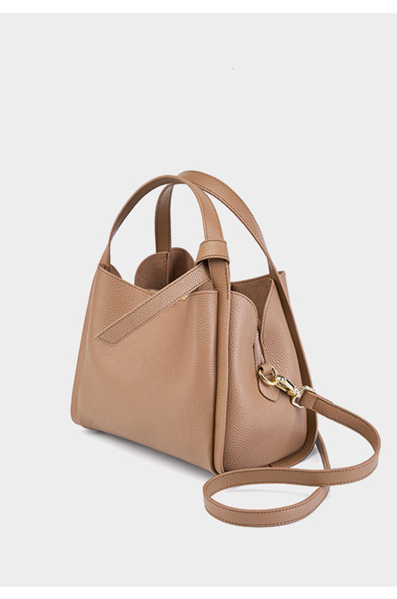 Cowhide Women's Bag New Large Capacity Women Crossbody Shoulder Bags Fashion Genuine Leather Female Handbags Check Style